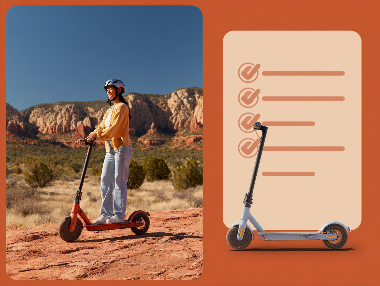 California Vehicle Code Section 21235 document with electric scooter and California state flag in background